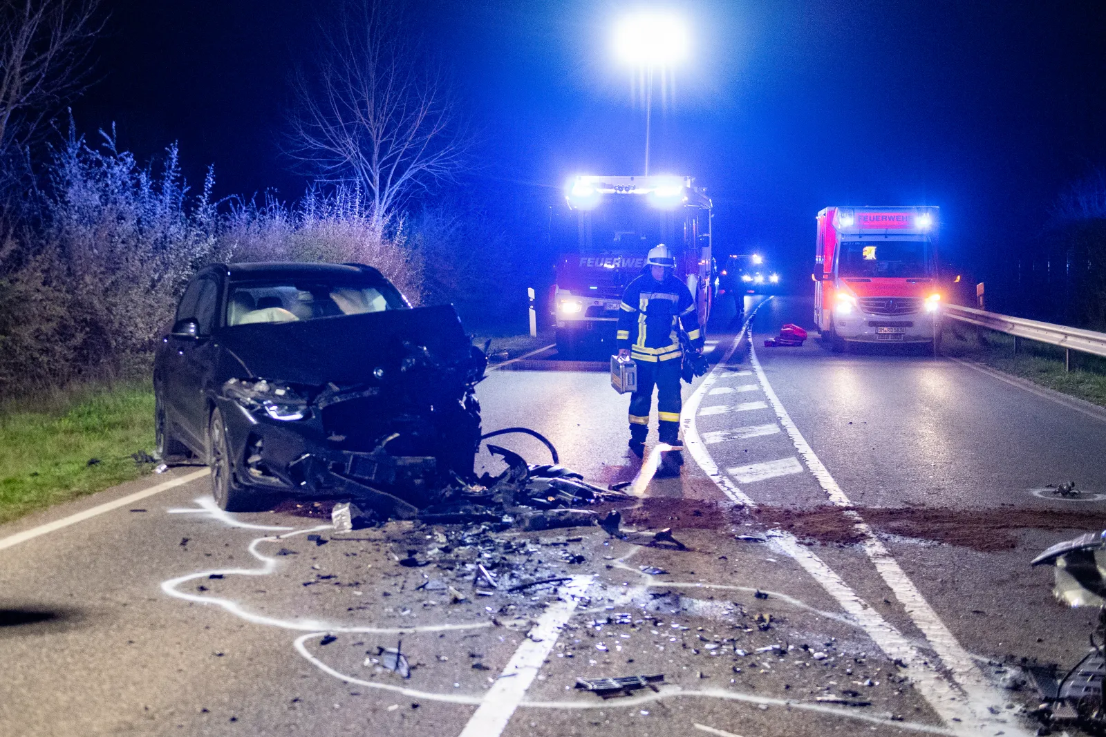 Verkehrsunfall auf der B256 in Erftstadt-Lechenich