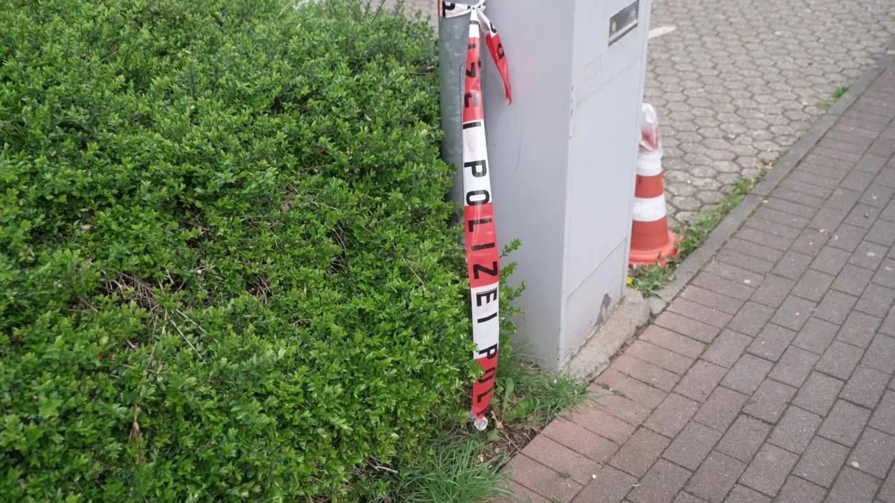 Absperrband der Polizei an einem Tatort in Pulheim