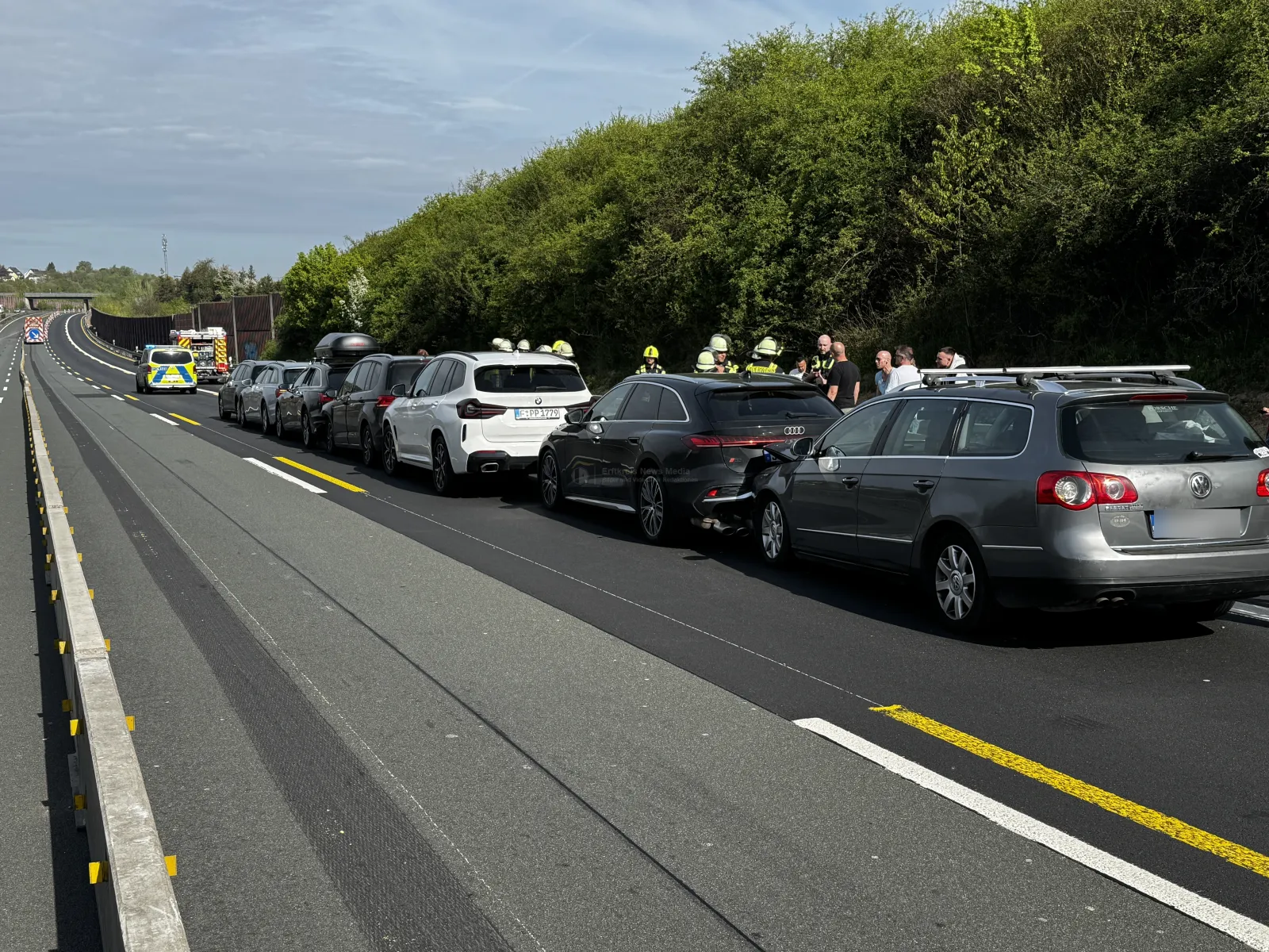 Verkehrsunfall auf der A3 bei Siegburg