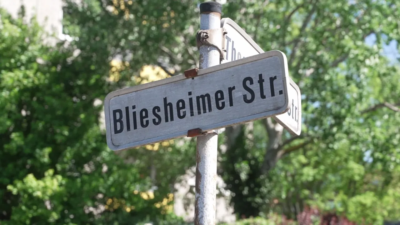 Straßenschild Bliesheimer Straße in Erftstadt