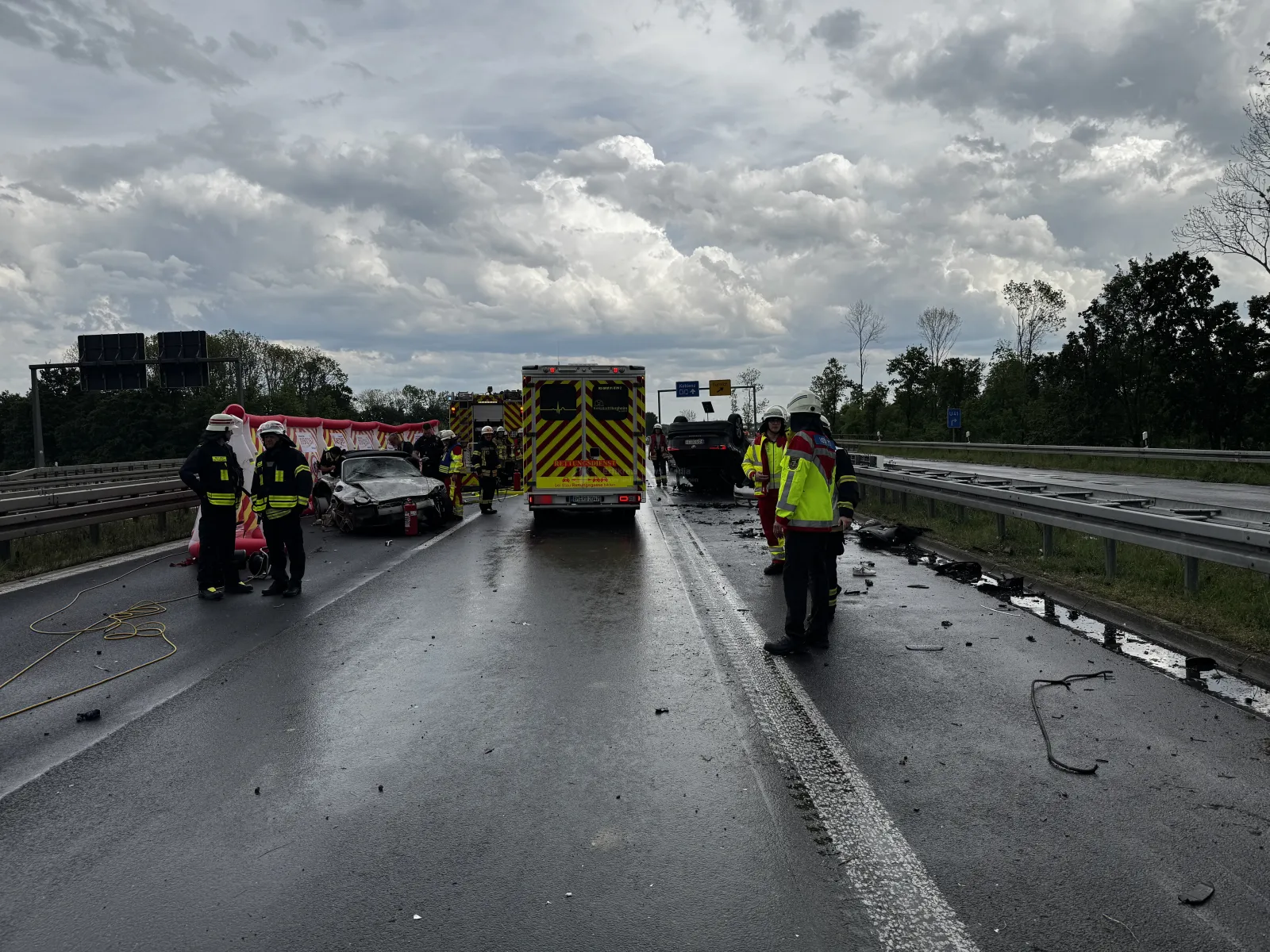 Schwerer Unfall auf A 61 bei Türnich